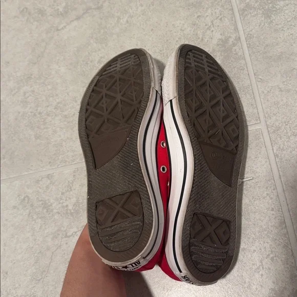 Converse Red Canvas Shoes with White Accents - Picture 5 of 5